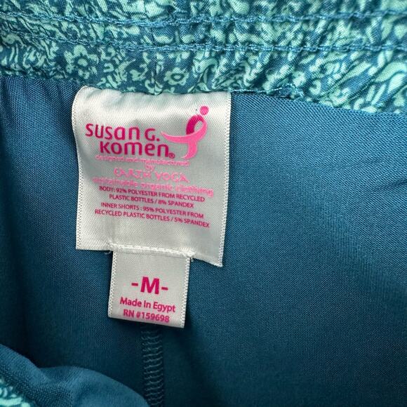 Earth Yoga Size Medium Mini Skort Blue Patterned Skirt Shorts Drawstring Komen - Picture 5 of 5